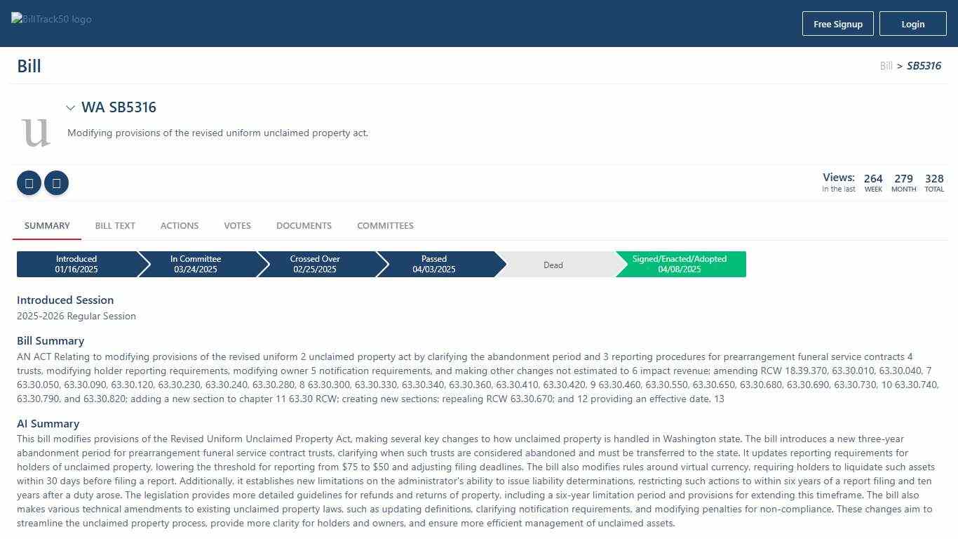 WA SB5316 | BillTrack50